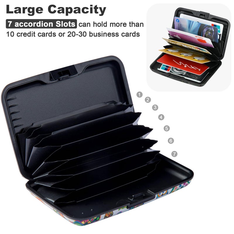 ELFISH Mini RFID Aluminum Wallet Credit Cards Holder Business Card Case Metal ID Case for Men Women (Owl) - Image 5